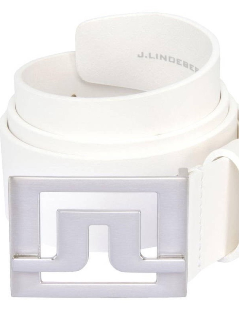 Brand New J.Lindeberg Men Slater White Leather Golf Belt White - 36"/100 CM 1-1/